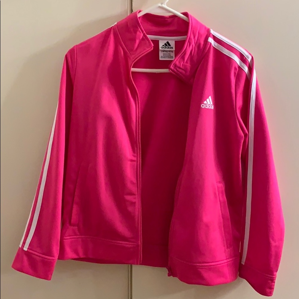 NEW Adidas pink zip up sweater